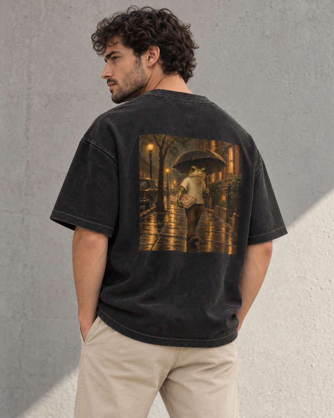 Pizza Frog Chapter 2 Washed Oversized Tee