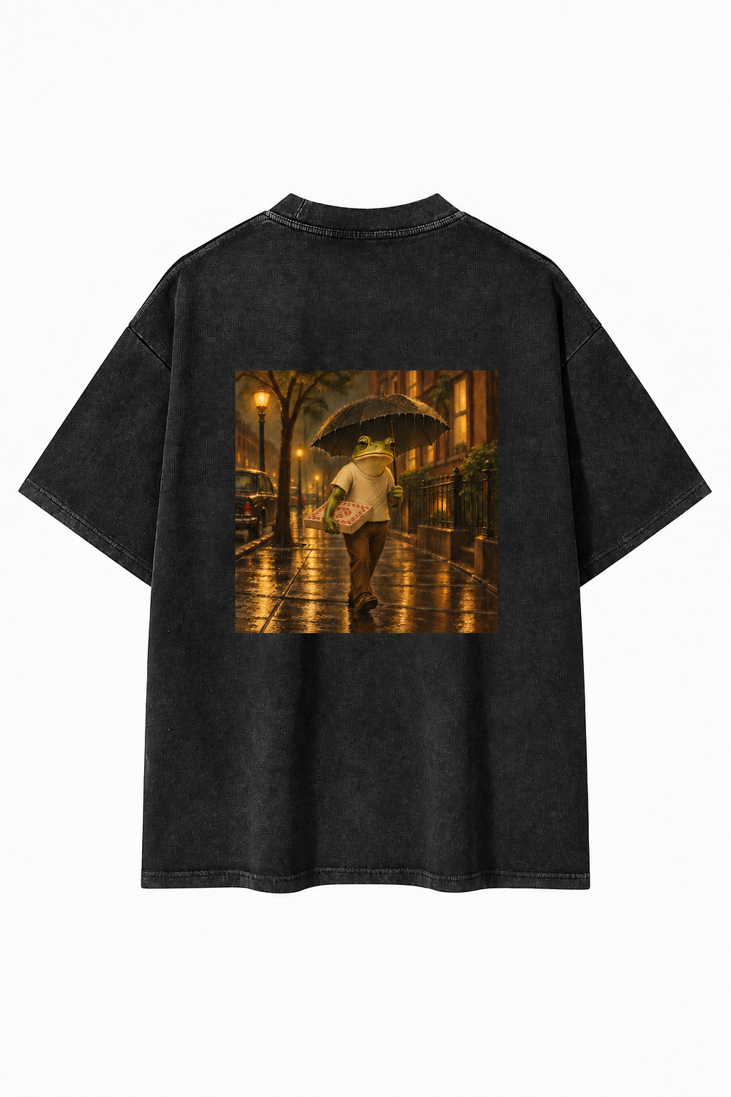 Pizza Frog Chapter 2 Washed Oversized Tee