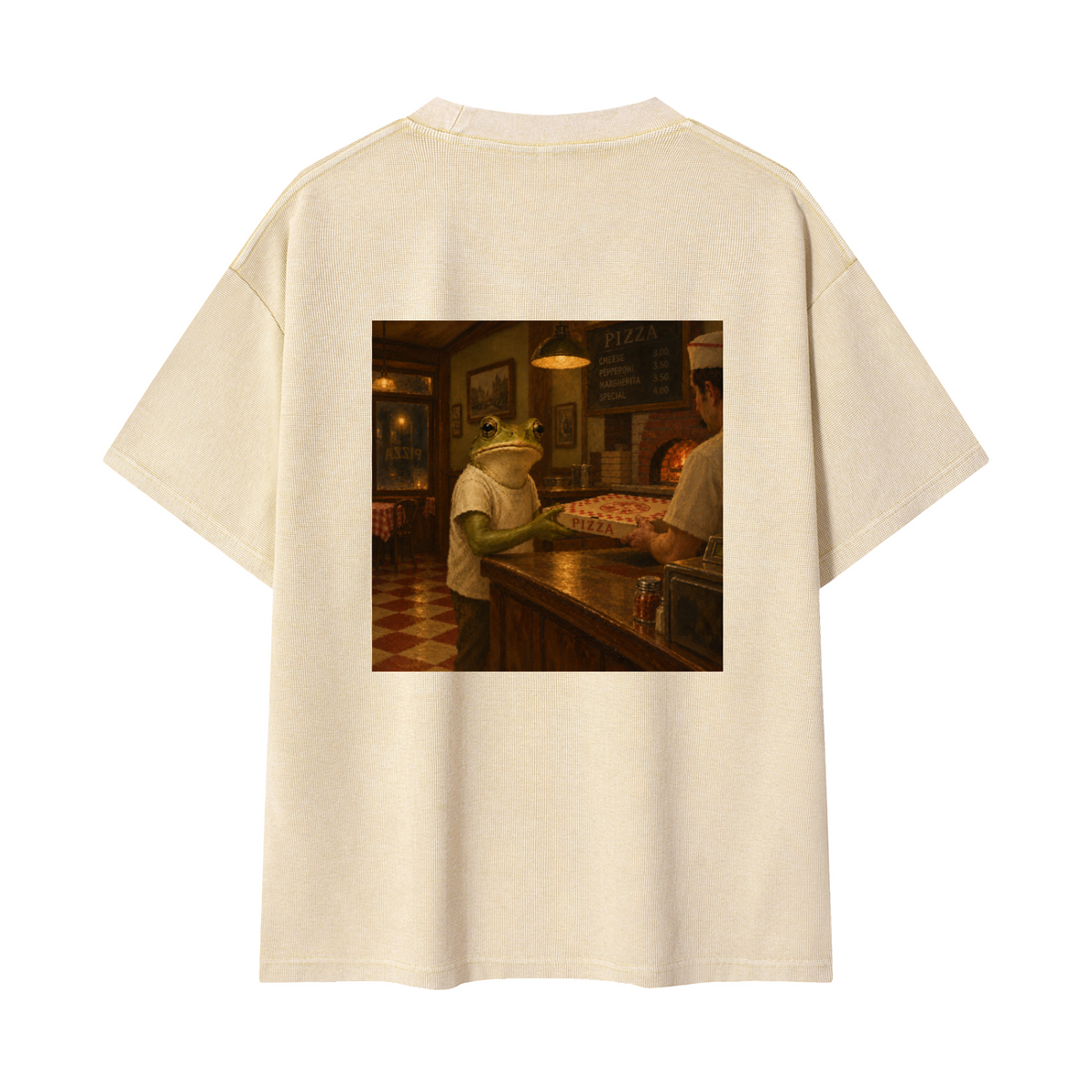 Pizza Frog Chapter 1 Washed Oversized Tee