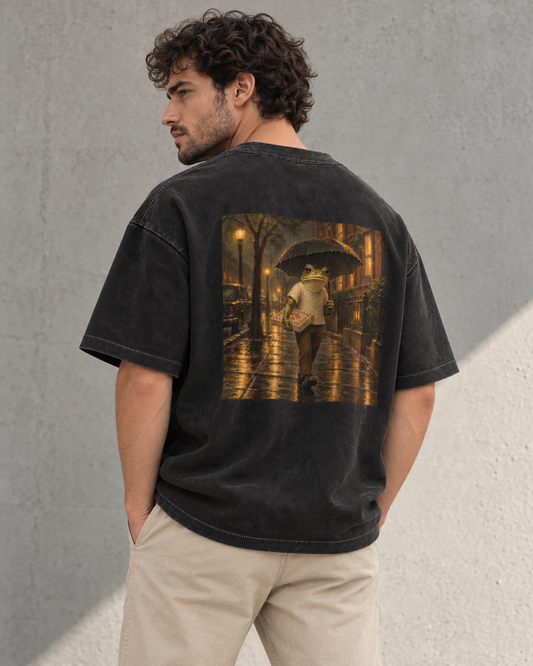 Pizza Frog Chapter 2 Washed Oversized Tee