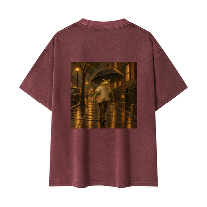 Pizza Frog Chapter 2 Washed Oversized Tee