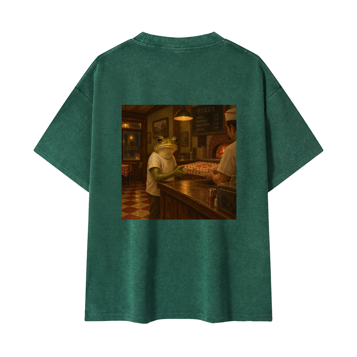 Pizza Frog Chapter 1 Washed Oversized Tee