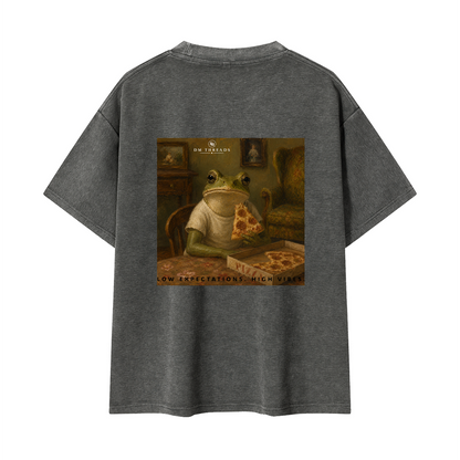 Pizza Frog Chapter 3 Washed Oversized Tee