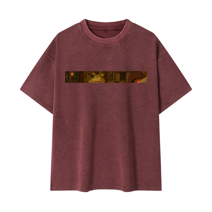 Pizza Frog Chapter 1 Washed Oversized Tee