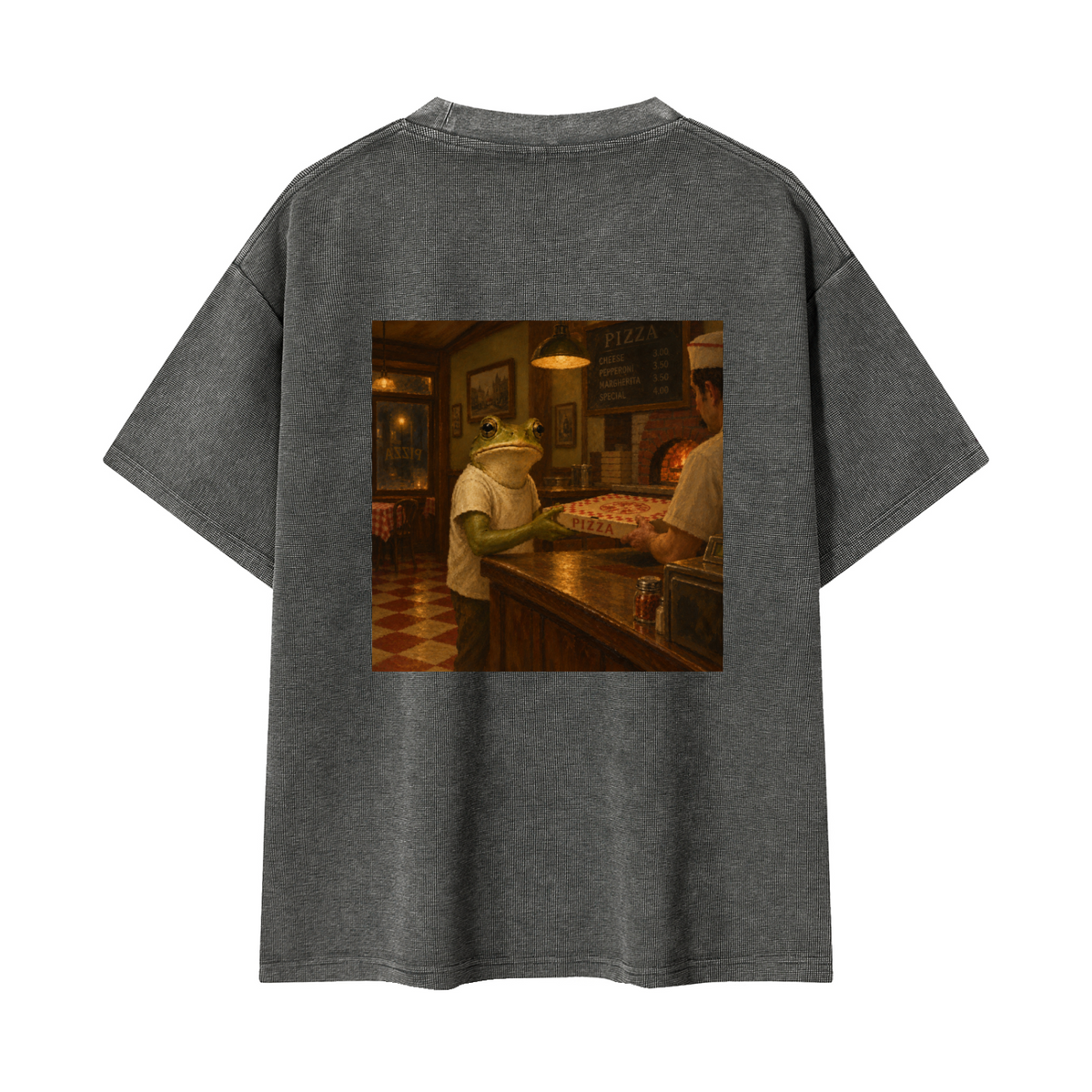 Pizza Frog Chapter 1 Washed Oversized Tee