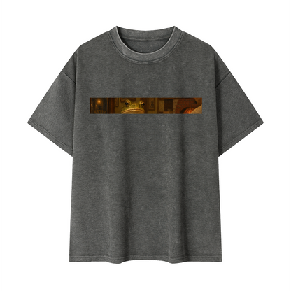 Pizza Frog Chapter 1 Washed Oversized Tee
