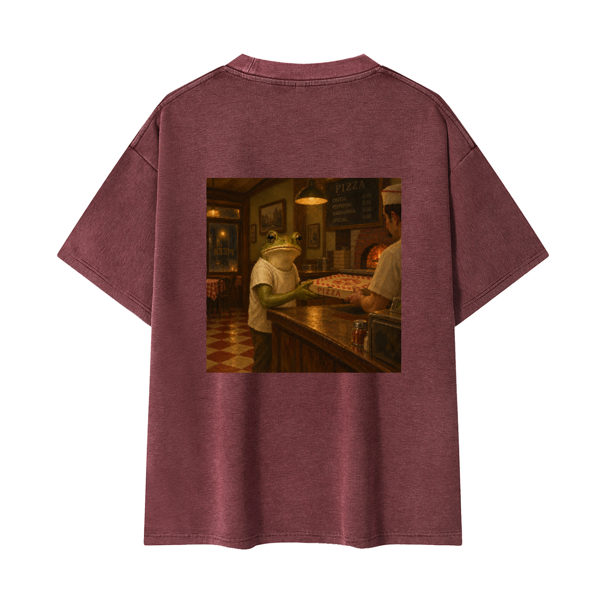 Pizza Frog Chapter 1 Washed Oversized Tee
