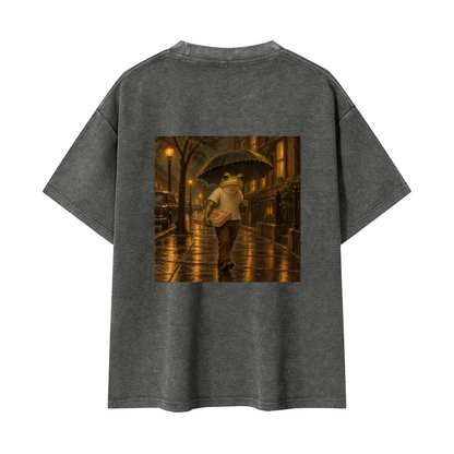 Pizza Frog Chapter 2 Washed Oversized Tee